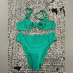 aerie swimsuit small bottom medium top